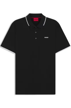 Slim-Fit Poloshirt aus Stretch-Baumwolle mit kontrastfarbenen Details