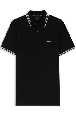 Slim-Fit Poloshirt mit Kontraststreifen-Details