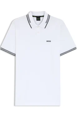 Slim-Fit Poloshirt mit Kontraststreifen-Details