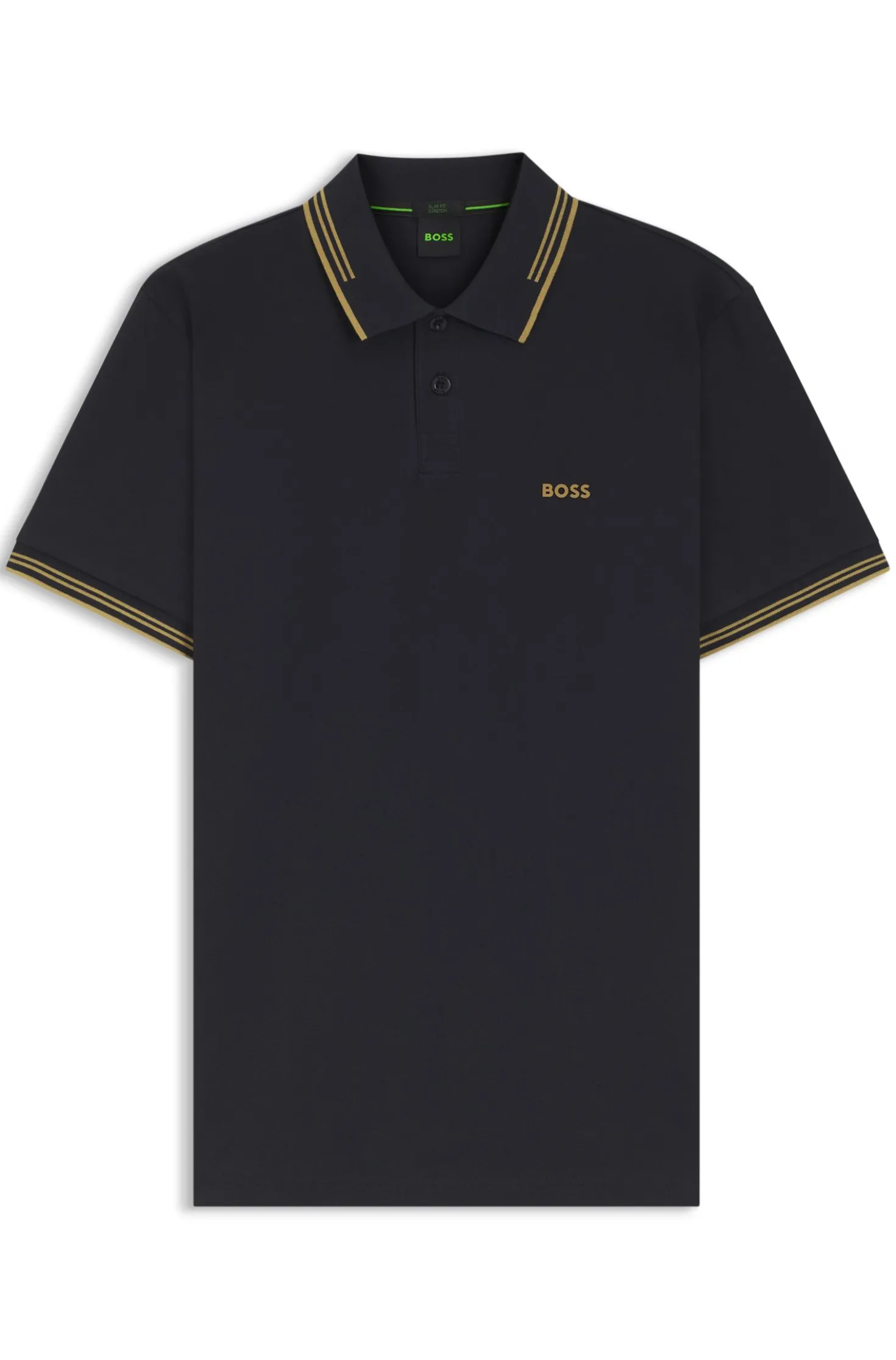 Slim-Fit Poloshirt mit Kontraststreifen-Details