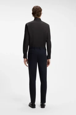 Slim-Fit Popeline-Hemd aus bügelleichtem Baumwoll-Mix