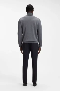 Slim-Fit Rollkragenpullover aus extrafeiner Merinowolle
