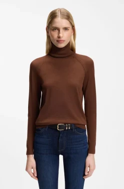 Slim-Fit Rollkragenpullover aus extrafeiner Merinowolle