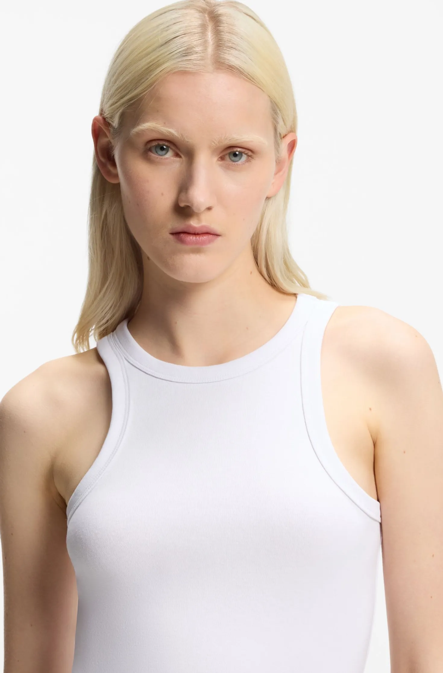 Slim-Fit Tanktop aus elastischem Baumwoll-Mix