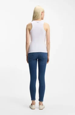 Slim-Fit Tanktop aus elastischem Baumwoll-Mix
