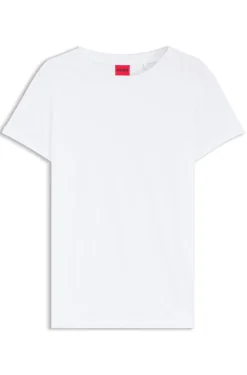 Slim-Fit T-Shirt aus Baumwolle mit umgeschlagenen Ärmeln