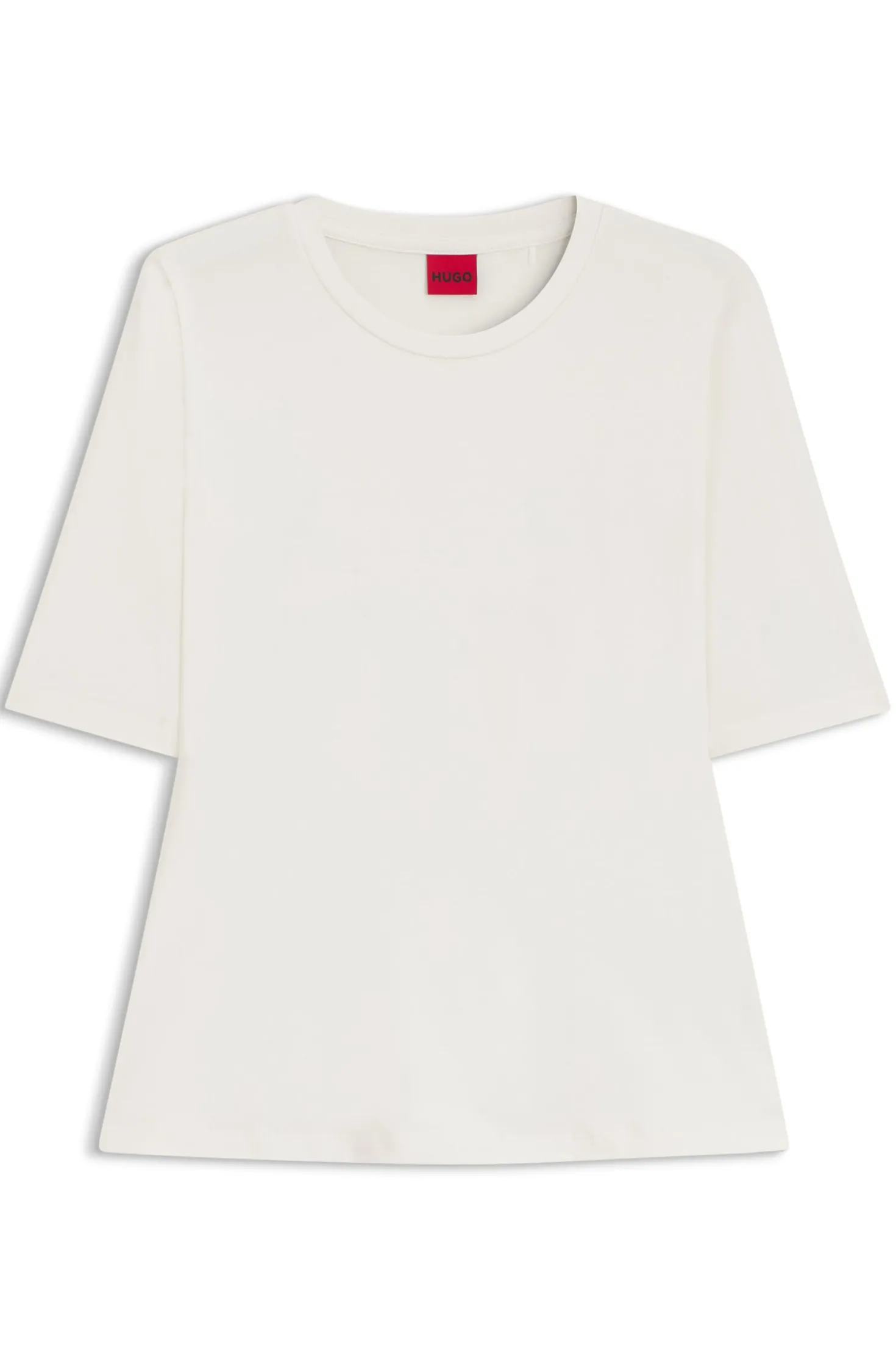 Slim-Fit T-Shirt aus elastischem Baumwoll-Modal-Mix