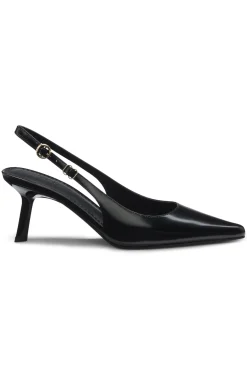 Slingbacks aus Brush-Off-Leder