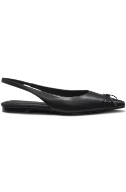 Slingbacks aus Nappaleder mit Schleife