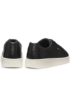 Sneakers aus Nappaleder mit goldfarbenem Logo