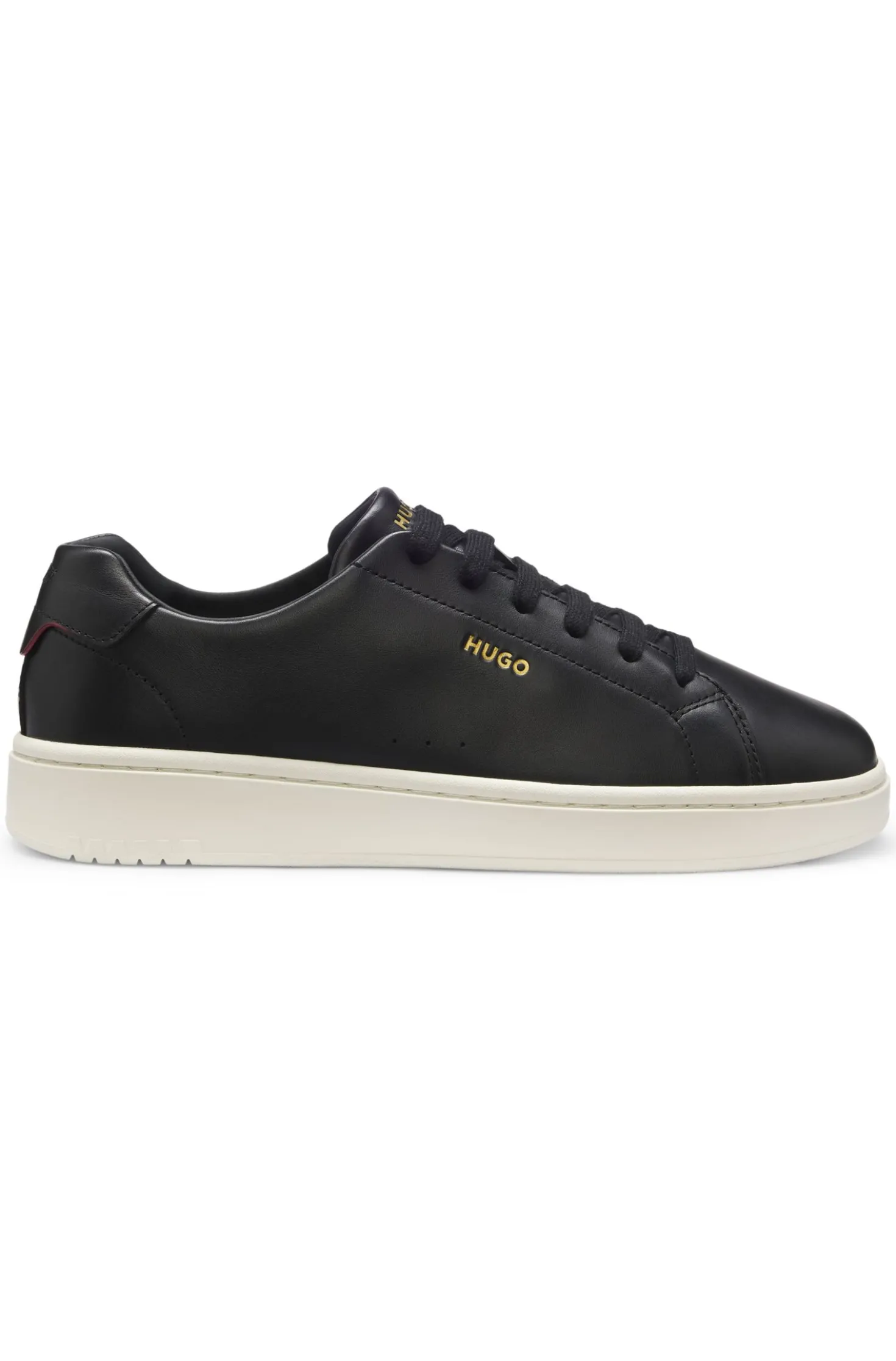 Sneakers aus Nappaleder mit goldfarbenem Logo