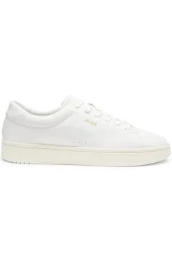 Sneakers aus Nappaleder mit goldfarbenem Logo