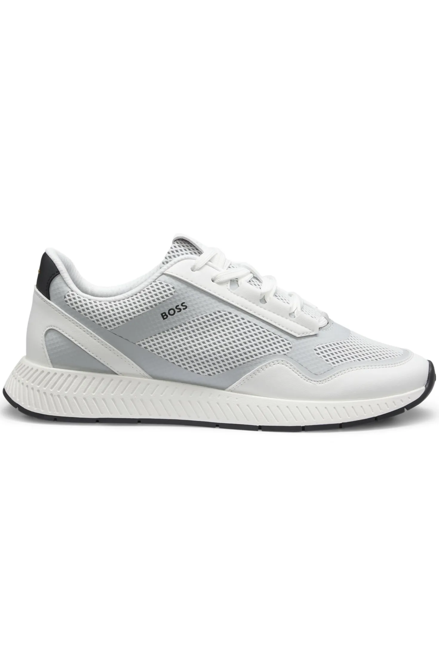 Sneakers aus reflektierendem Nylon mit geriffelter Sohle