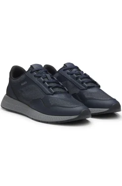 Sneakers aus reflektierendem Nylon mit geriffelter Sohle