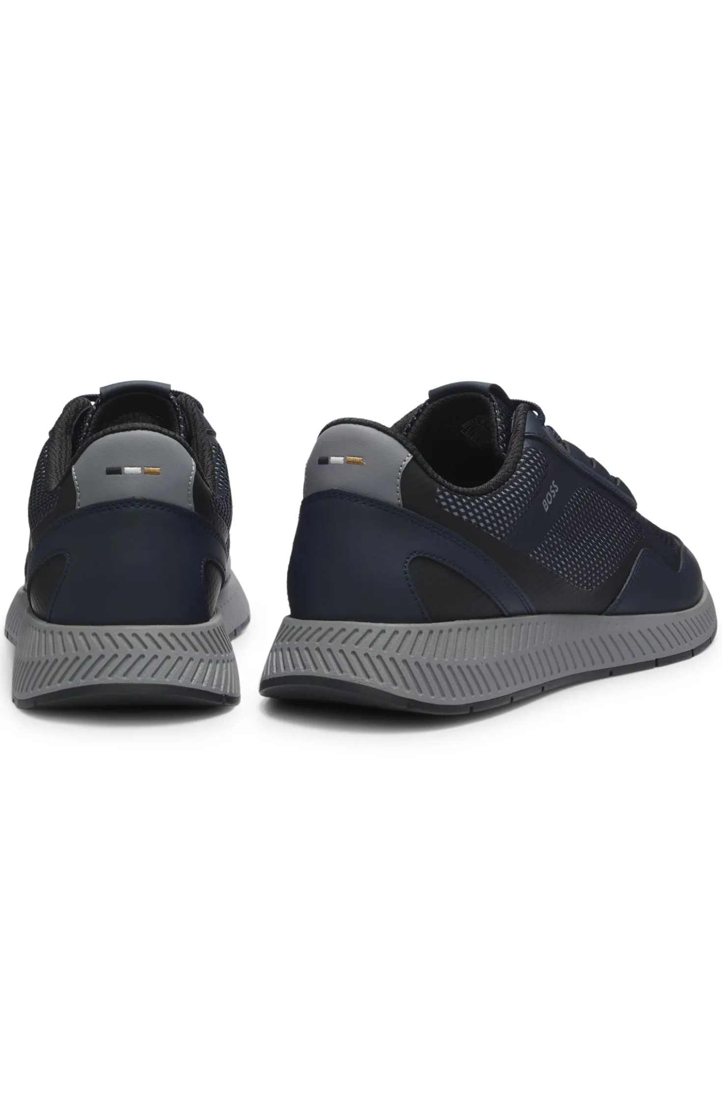 Sneakers aus reflektierendem Nylon mit geriffelter Sohle