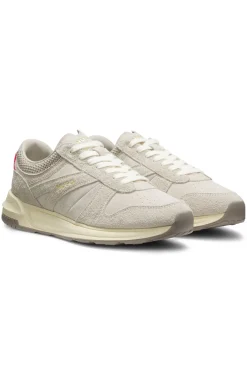 Sneakers aus strukturiertem Veloursleder mit Logo-Details