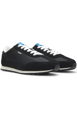 Sneakers aus strukturiertem Gewebe mit Stern-Detail