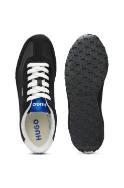 Sneakers aus strukturiertem Gewebe mit Stern-Detail