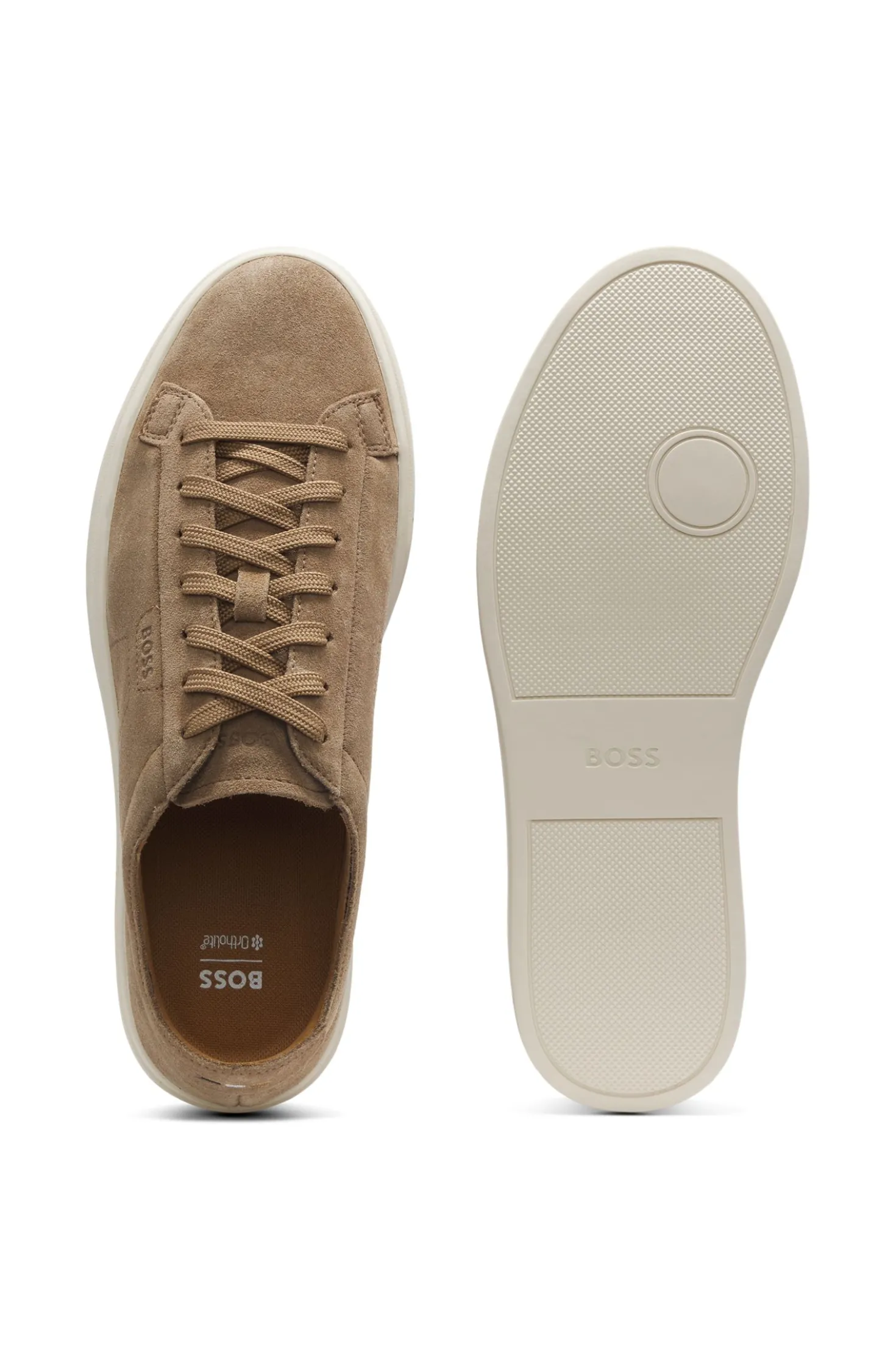 Sneakers aus Veloursleder mit Logo-Prägung