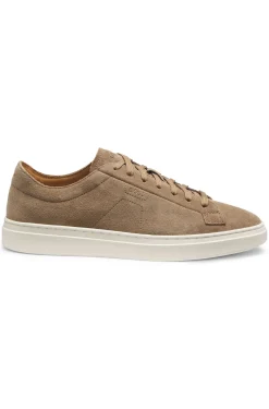 Sneakers aus Veloursleder mit Logo-Prägung