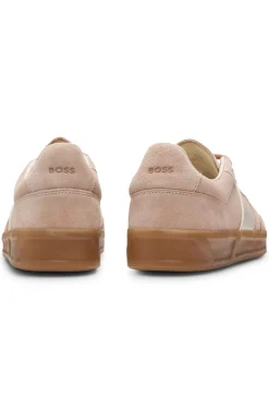 Sneakers aus Veloursleder mit Glattleder-Details