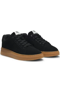 Sneakers aus Veloursleder mit gepolsterter Lasche