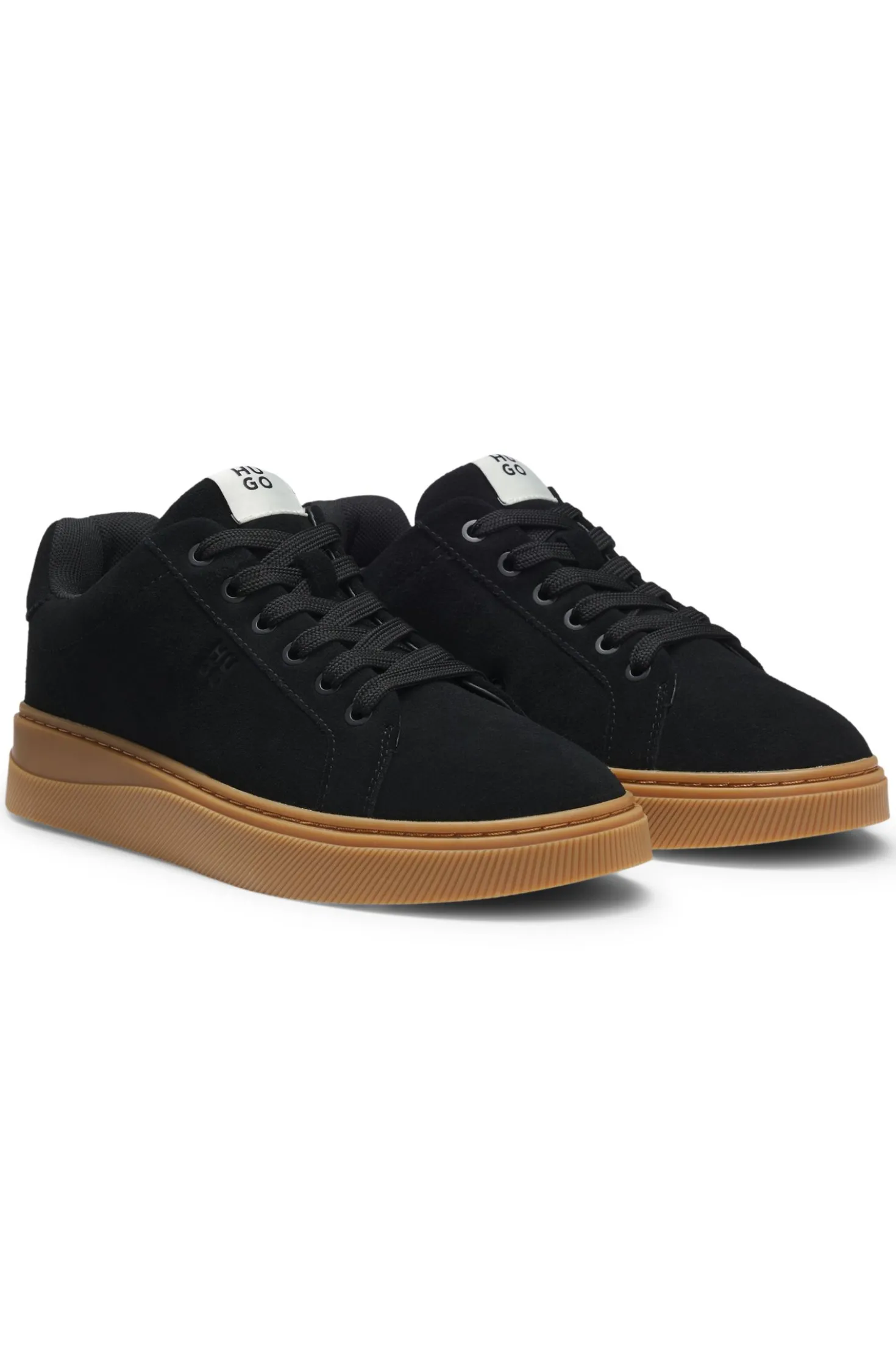 Sneakers aus Veloursleder mit gepolsterter Lasche
