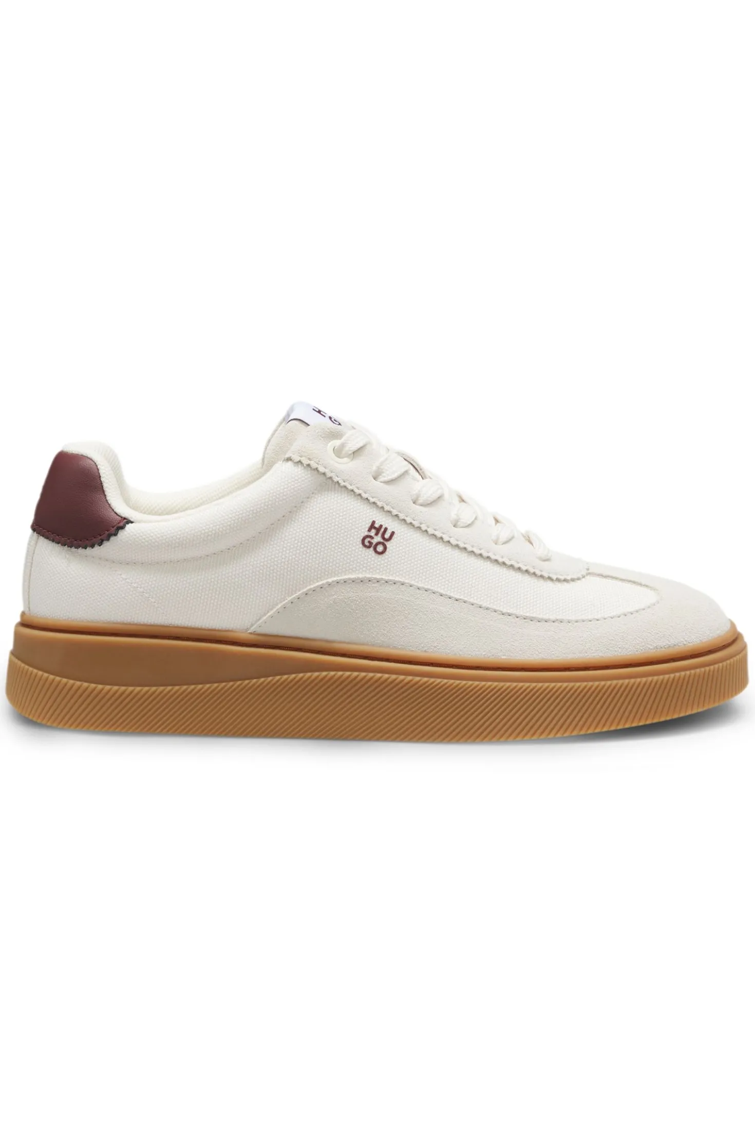 Sneakers aus Veloursleder und Canvas mit Logo-Details