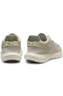Sneakers im Laufschuh-Stil mit Lederbesatz