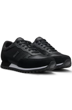 Sneakers mit Logo-Details und Details aus Kunstleder