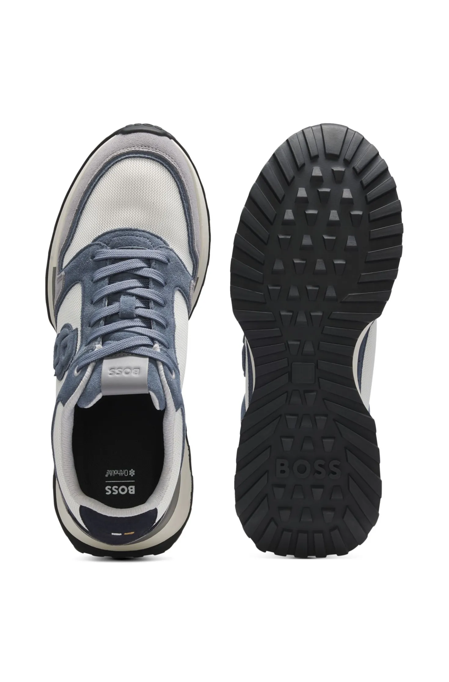 Sneakers mit Veloursleder-Details und Double-B-Monogramm