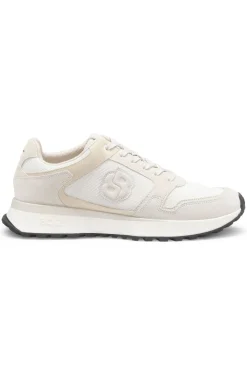 Sneakers mit Veloursleder-Details und Double-B-Monogramm