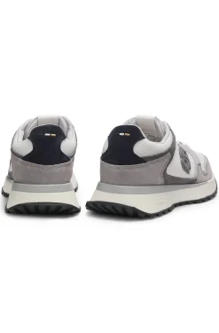 Sneakers mit Veloursleder-Details und Double-B-Monogramm