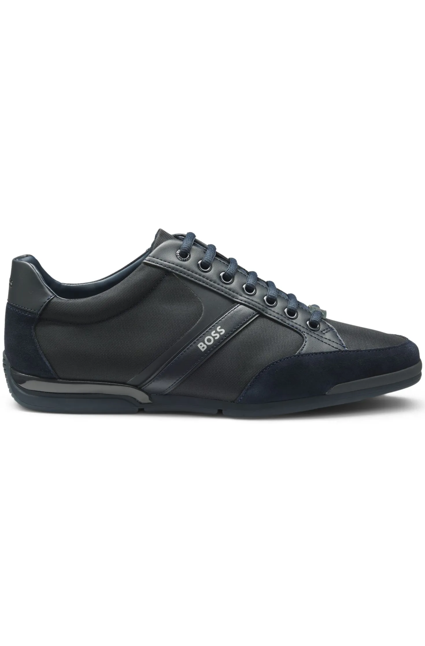 Sneakers mit Veloursleder und Kunstleder