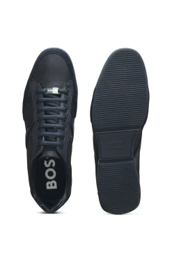 Sneakers mit Veloursleder und Kunstleder