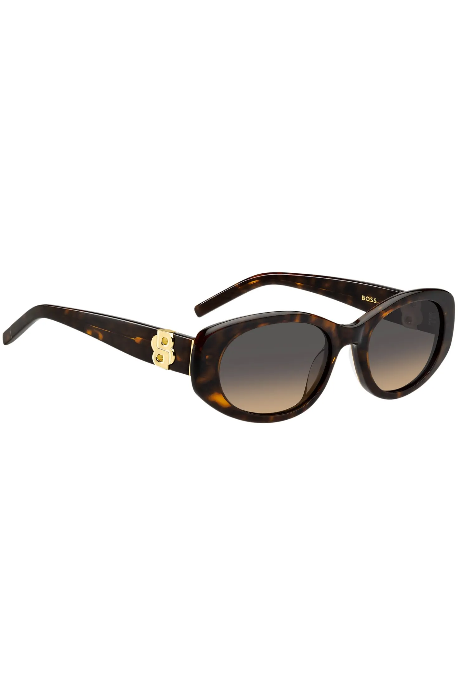Sonnenbrille aus Acetat in Schildpatt-Optik mit Double-B-Monogramm