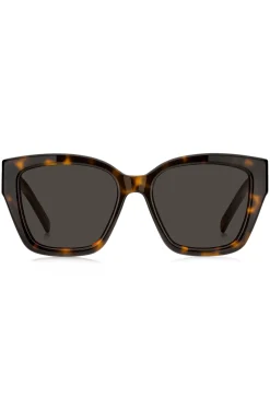Sonnenbrille aus Acetat mit Havanna-Muster und Double-B-Monogramm