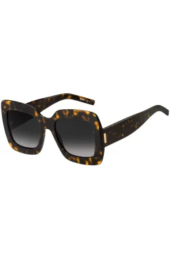 Sonnenbrille aus Acetat mit Havanna-Muster und charakteristischen Metalldetails