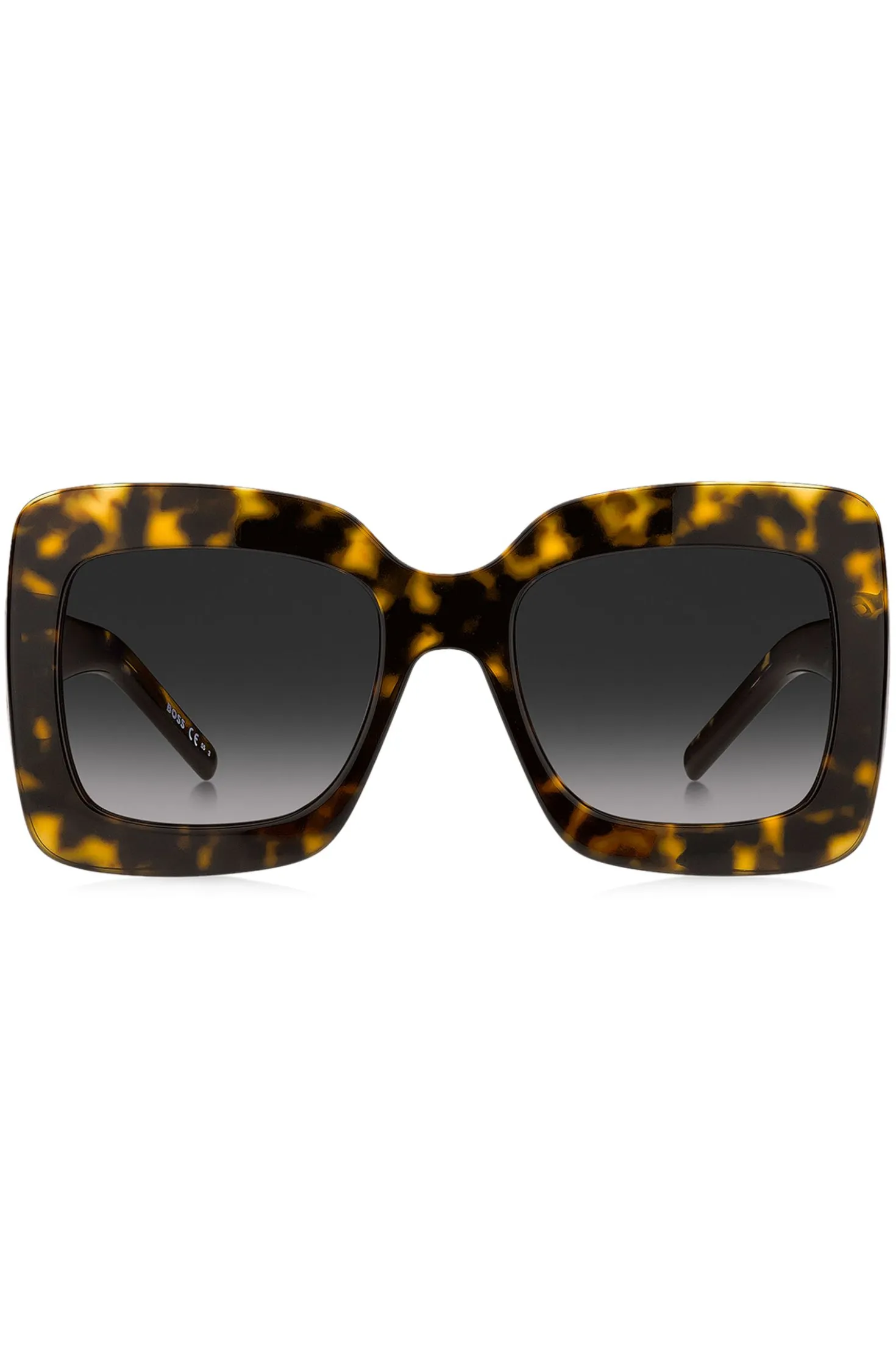 Sonnenbrille aus Acetat mit Havanna-Muster und charakteristischen Metalldetails