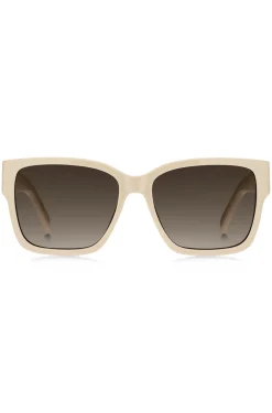Sonnenbrille aus beigem Acetat mit Double-B-Monogramm