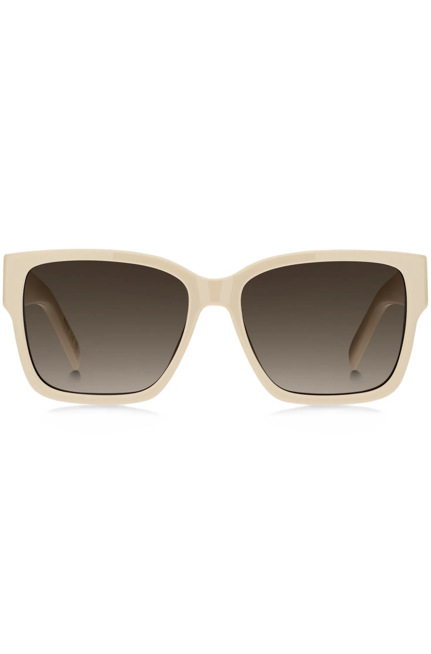 Sonnenbrille aus beigem Acetat mit Double-B-Monogramm