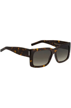 Sonnenbrille aus Bio-Acetat mit Havanna-Muster und charakteristischen Metalldetails