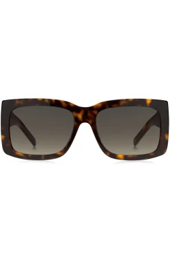 Sonnenbrille aus Bio-Acetat mit Havanna-Muster und charakteristischen Metalldetails