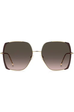 Sonnenbrille aus Edelstahl in Braun- und Goldtönen