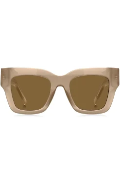 Sonnenbrille aus opalfarbenem Bio-Acetat mit charakteristischen Metalldetails