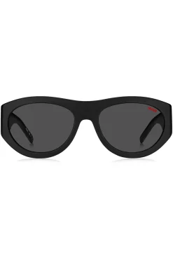 Sonnenbrille aus schwarzem Acetat mit 3D-Monogramm