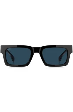 Sonnenbrille aus schwarzem Acetat mit Double-B-Monogramm