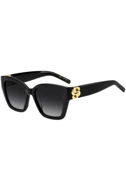 Sonnenbrille aus schwarzem Acetat mit Double-B-Monogramm