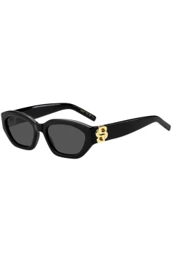 Sonnenbrille aus schwarzem Acetat mit Double-B-Monogramm