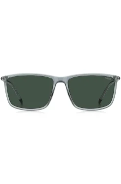 Sonnenbrille aus transparentem Acetat mit röhrenförmigen Bügeln
